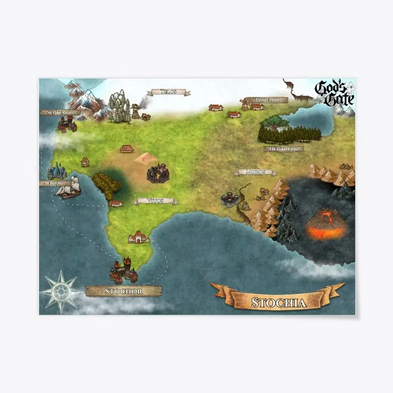 GOD'S GATE - World Map Poster